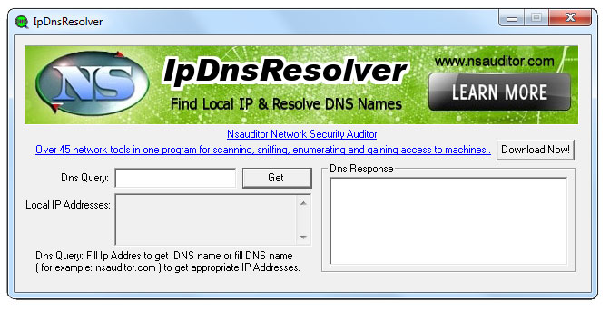 Screenshot for IpDnsResolver 1.2