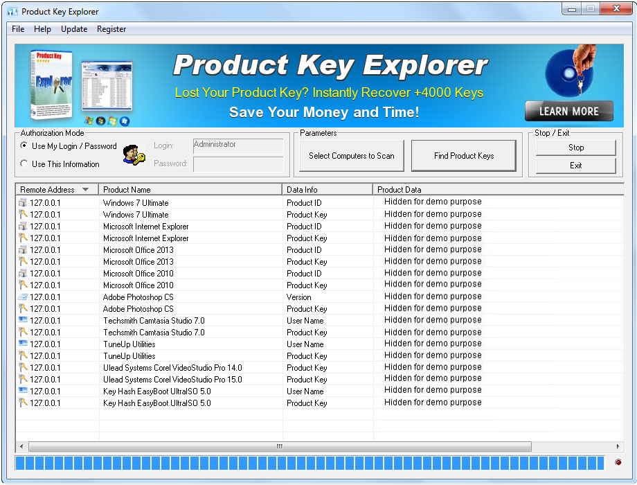 Click to view Product Key Explorer Tool 2.7.12 screenshot