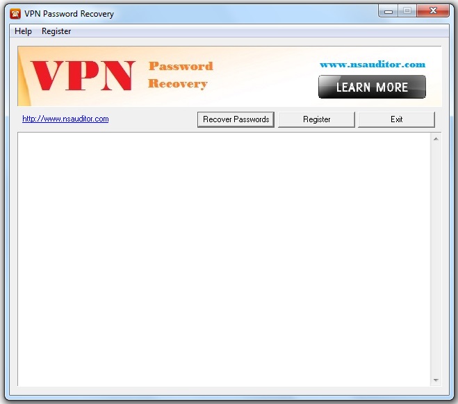 Click to view VPN Password Recovery 1.0.2 screenshot