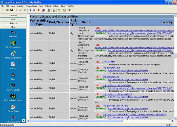 Network Security Audit Reports - Network Utilities